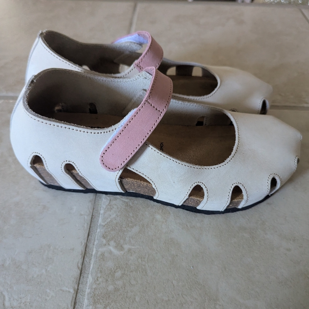 Plakton Anna Beige And Pink Cork Nubuck Leather Size US 6.